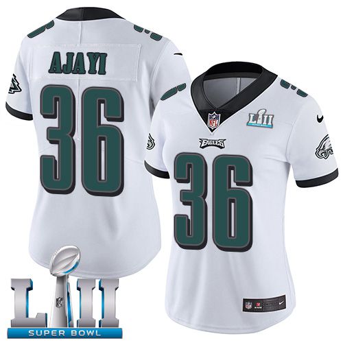 Women Philadelphia Eagles #36 Ajayi White Limited 2018 Super Bowl NFL Jerseys